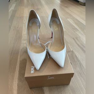 Christian Louboutin white pumps!